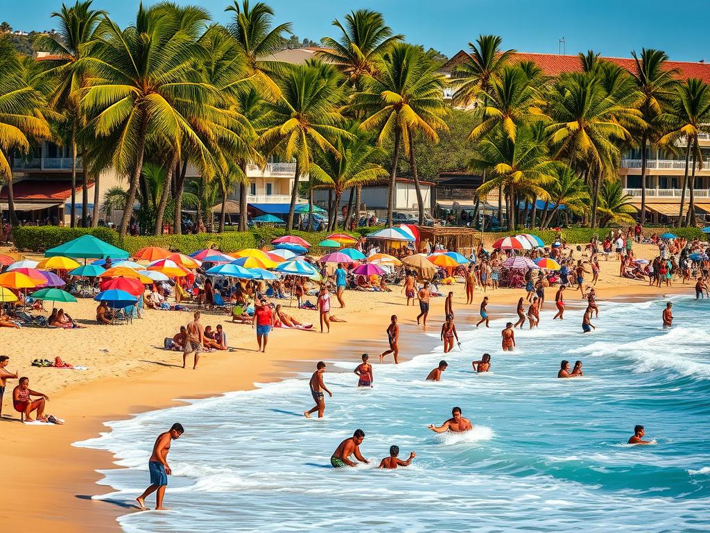 Bairro Novo Beach Crowds